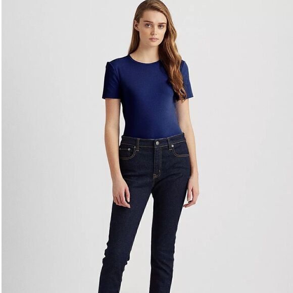 Lauren Ralph Lauren Navy Short Sleeve Top - Picture 1 of 9